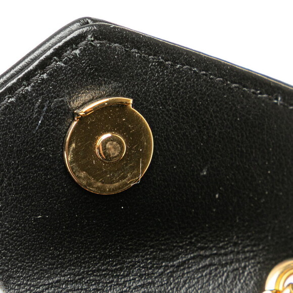 Saint Laurent Lulu Chain Shoulder Bag AirPods Case Wallet Black Gold Leather - Picture 5 of 9